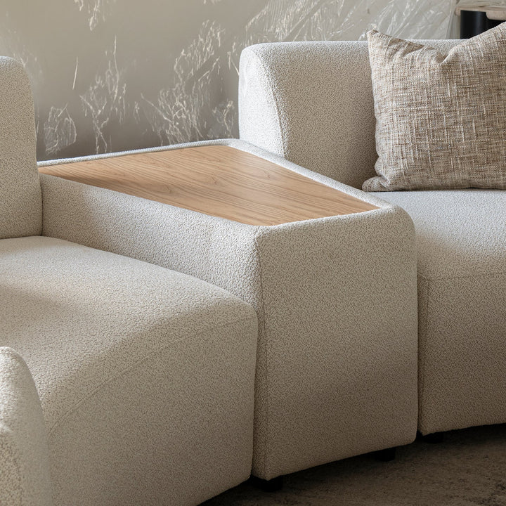 Scandinavian Boucle Fabric Modular Side Table RENE