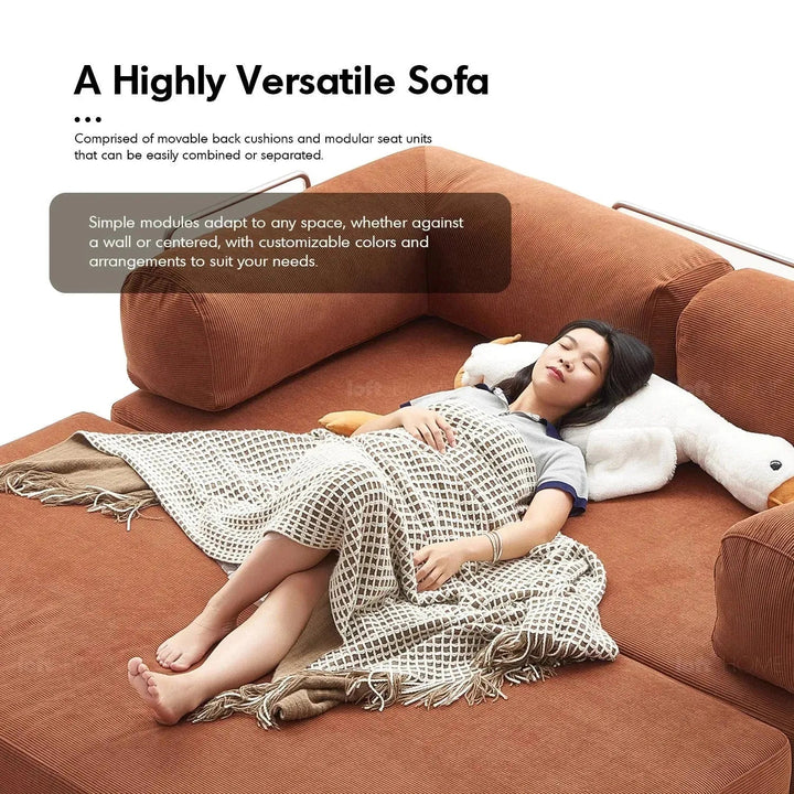 Modern Corduroy Fabric Sofa Bed SQUEEZE