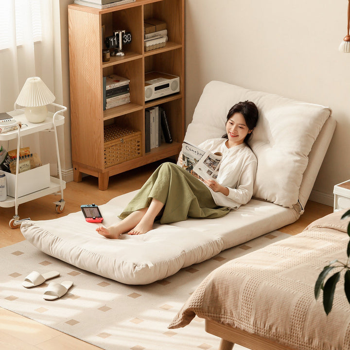 Modern Corduroy Velvet Fabric 1 Seater Tatami Sofa Bed LUXE