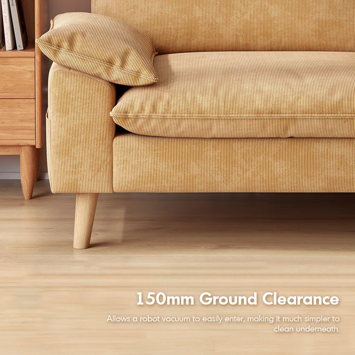 Scandinavian Corduroy Velvet Fabric 3 Seater Sofa CORDY