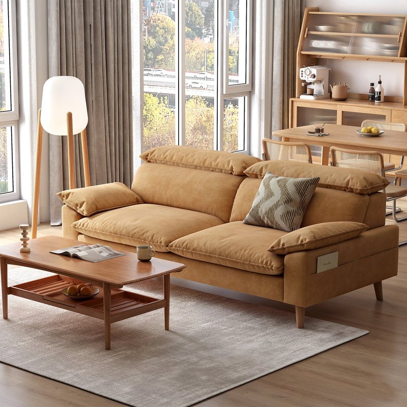 Scandinavian Corduroy Velvet Fabric 3 Seater Sofa CORDY More Details and Instruction