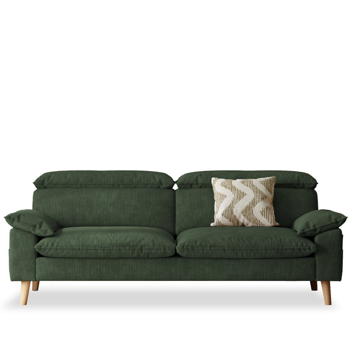 Scandinavian corduroy velvet fabric 3 seater sofa cordy detail 6.
