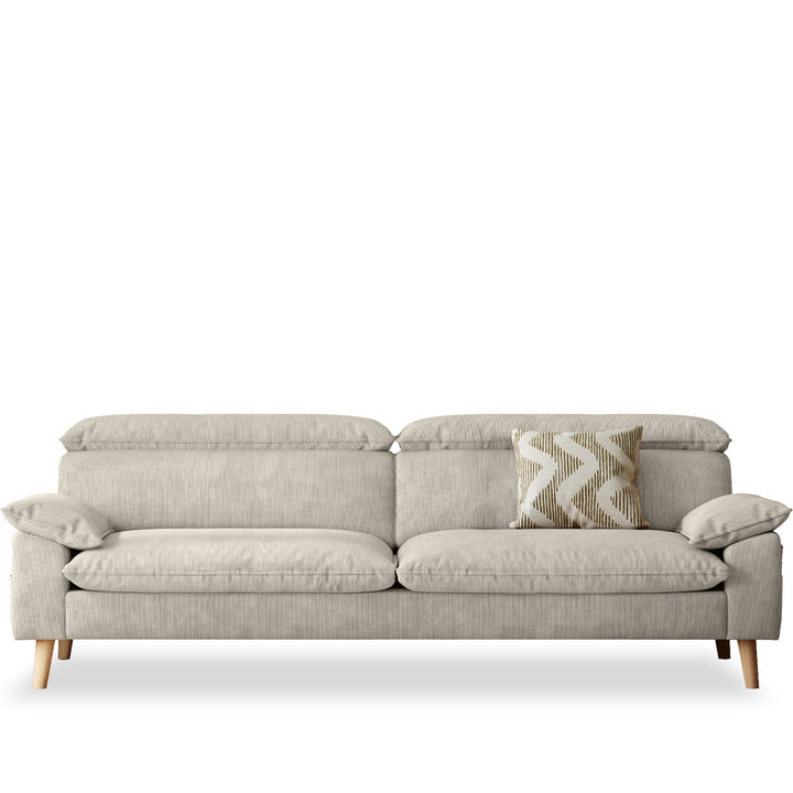 Scandinavian corduroy velvet fabric 4 seater sofa cordy detail 7.