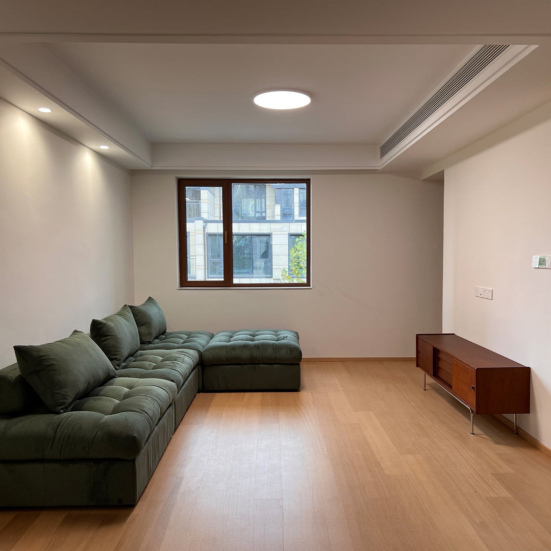 Modern Corduroy Velvet Fabric Modular Armless 1 Seater Sofa FLEXA