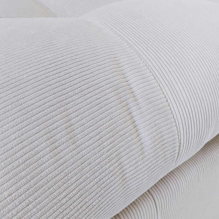 Modern Corduroy Velvet Fabric Modular Armless 1 Seater Sofa FLEXA