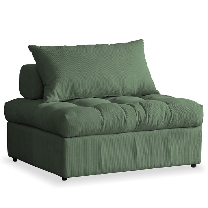 Modern Corduroy Velvet Fabric Modular Armless 1 Seater Sofa FLEXA