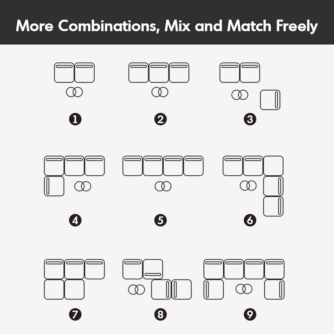 Modern Corduroy Velvet Fabric Modular Armless 1 Seater Sofa FLEXA