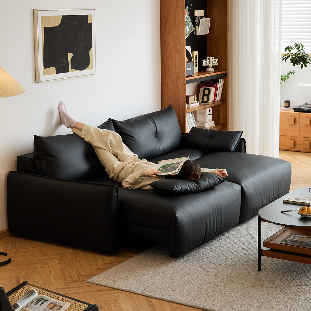 Modern Microfiber Leather Electric Recliner 3 Seater Sofa EVENA