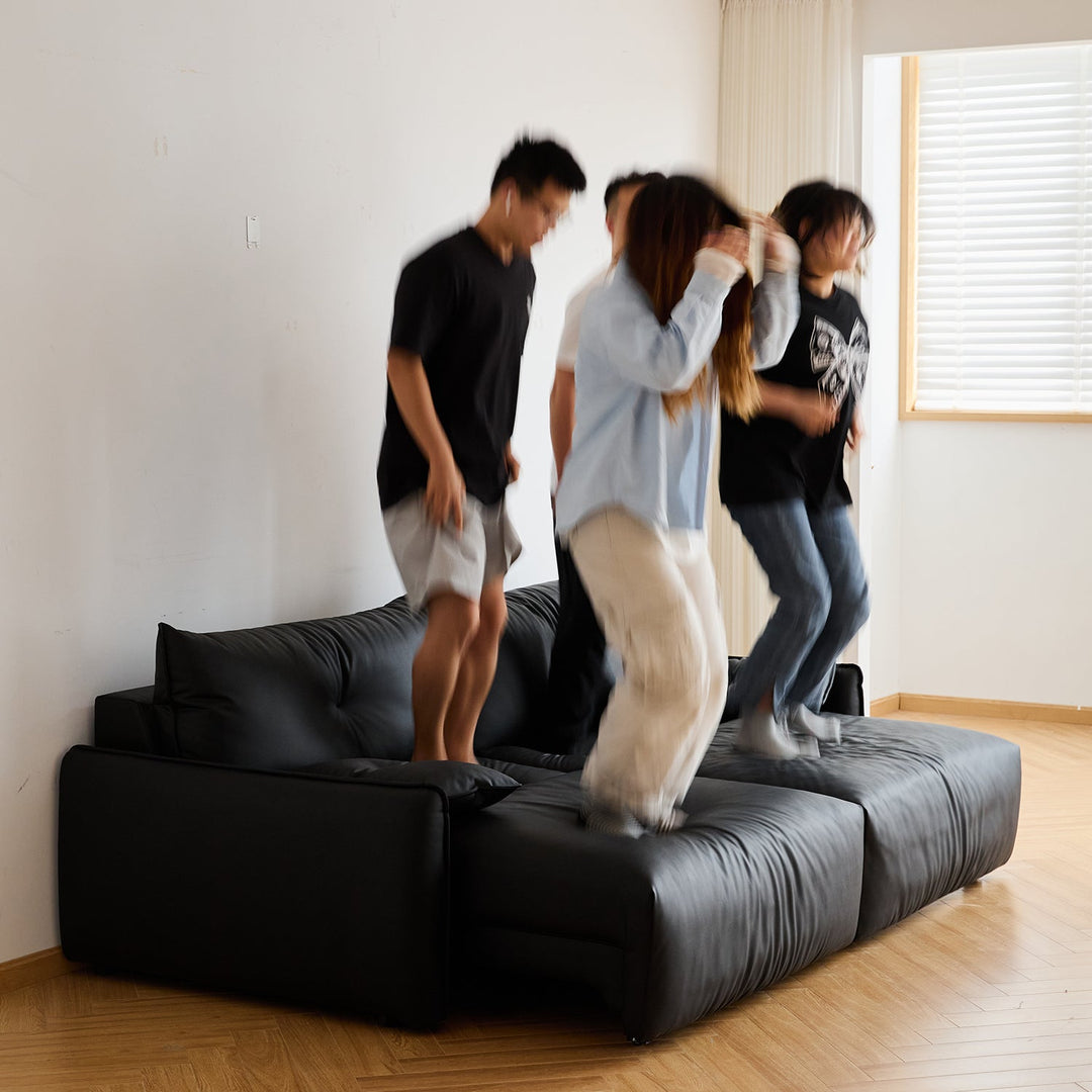 Modern Microfiber Leather Electric Recliner 3 Seater Sofa EVENA