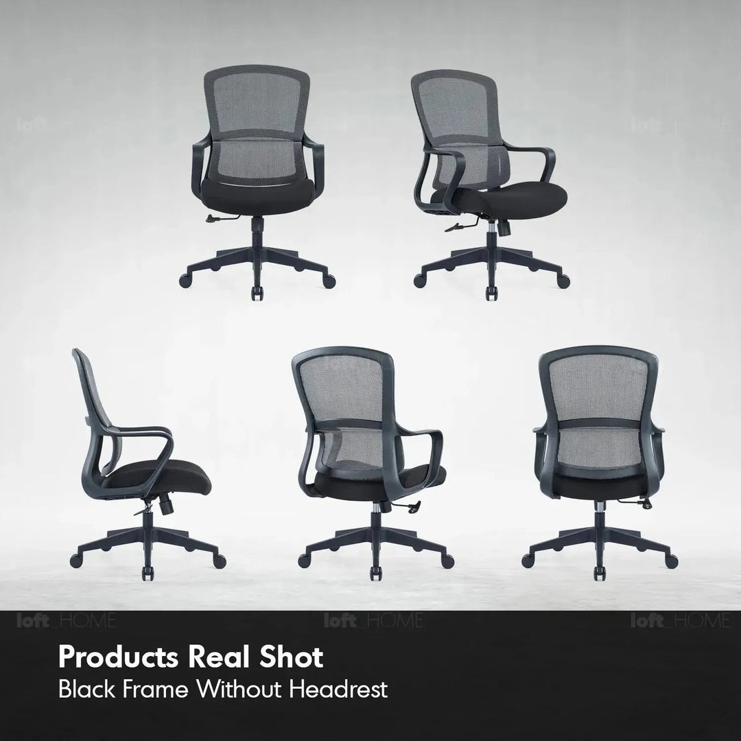 Modern mesh ergonomic office chair curve detail 3.