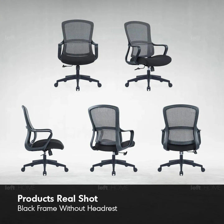 Modern mesh ergonomic office chair curve detail 3.