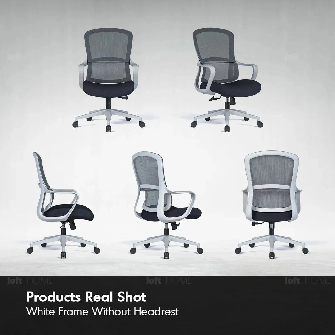 Modern mesh ergonomic office chair curve detail 4.