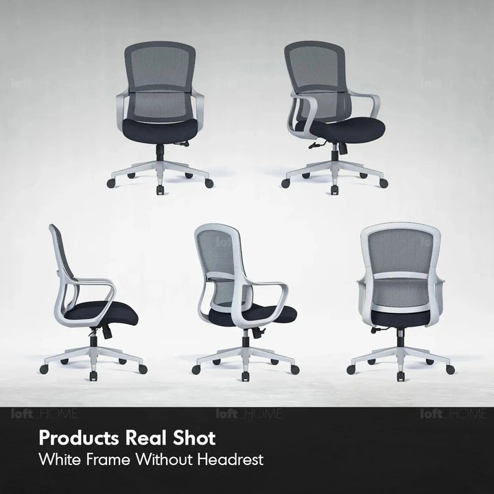 Modern mesh ergonomic office chair curve detail 4.