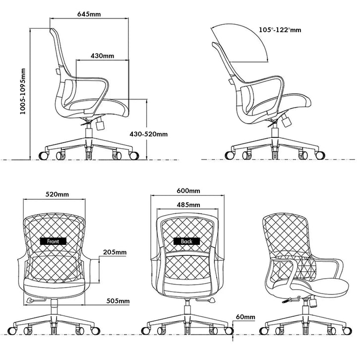Modern Mesh Ergonomic Office Chair CURVE