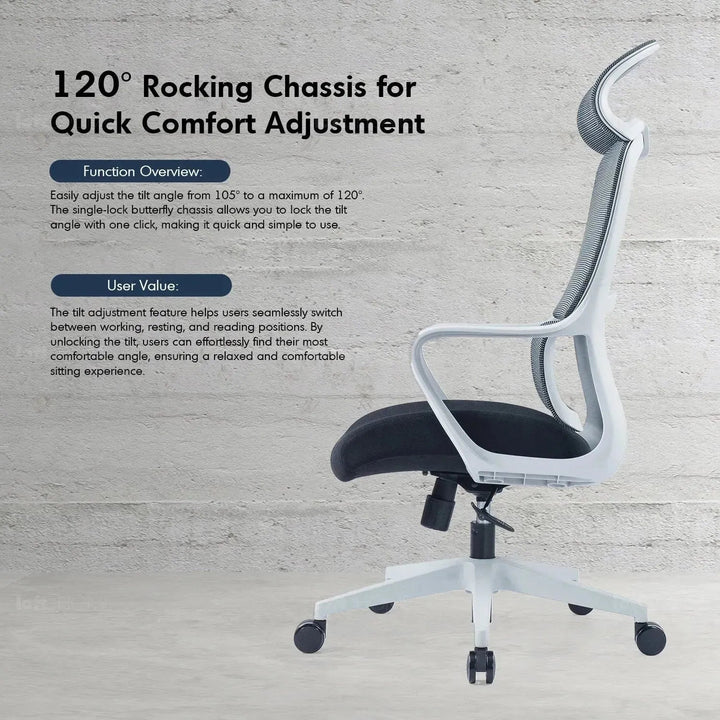 Modern Mesh Ergonomic Office Chair With Headrest CURVE