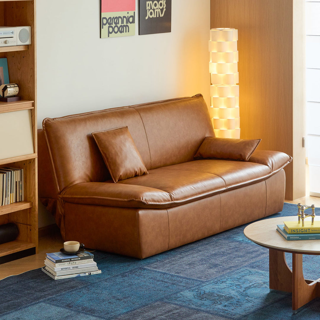 Modern Microfiber Leather 2 Seater Sofa Bed SAILBOAT