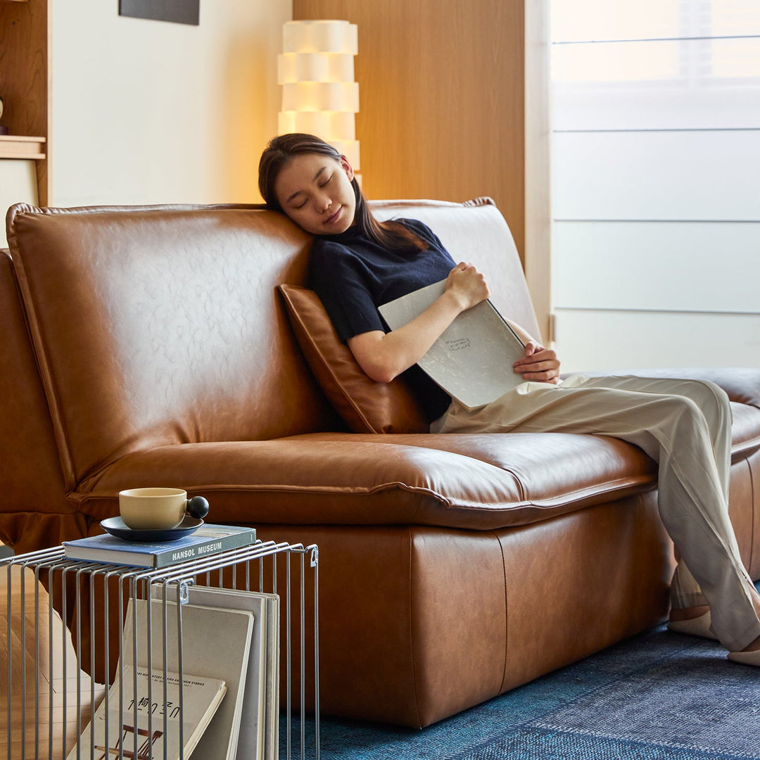 Modern Microfiber Leather 2 Seater Sofa Bed SAILBOAT