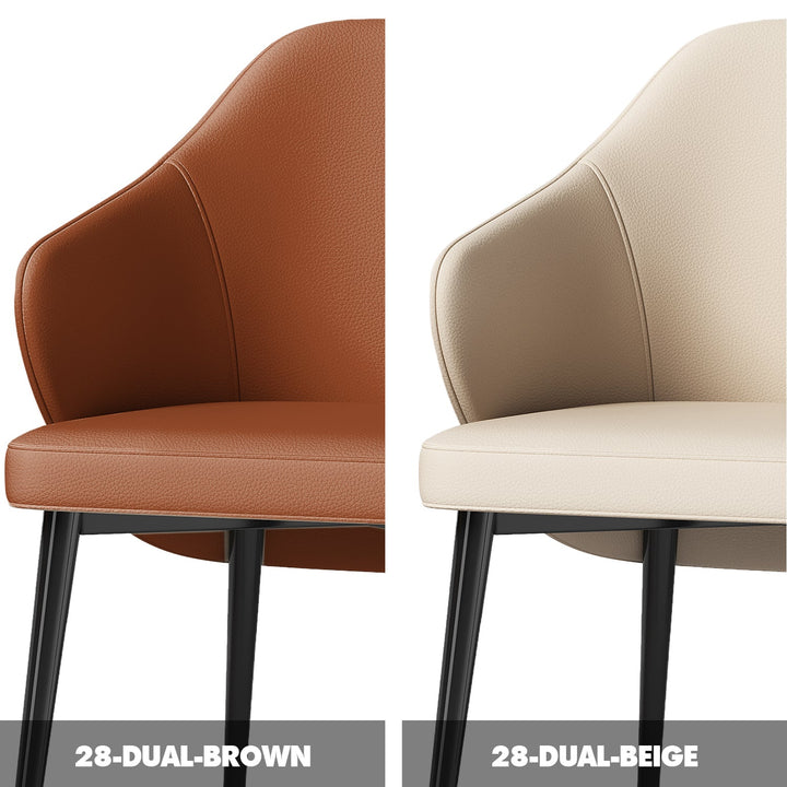 Modern Microfiber Leather Dining Chair DUAL