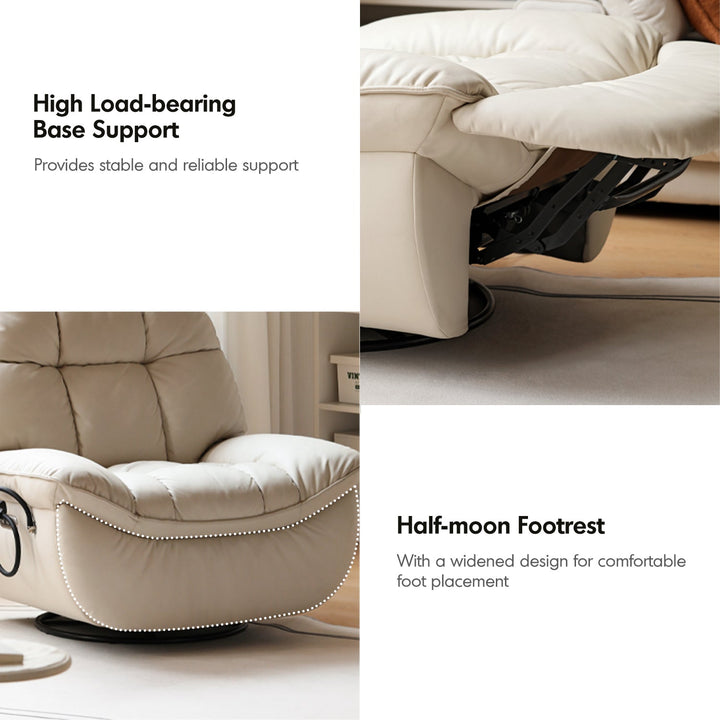 Modern microfiber leather electric recliner revolving 1 seater sofa lazylux detail 3.
