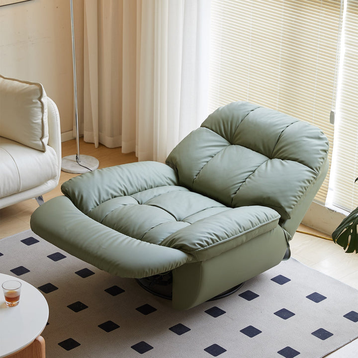 Modern microfiber leather electric recliner revolving 1 seater sofa lazylux detail 5.