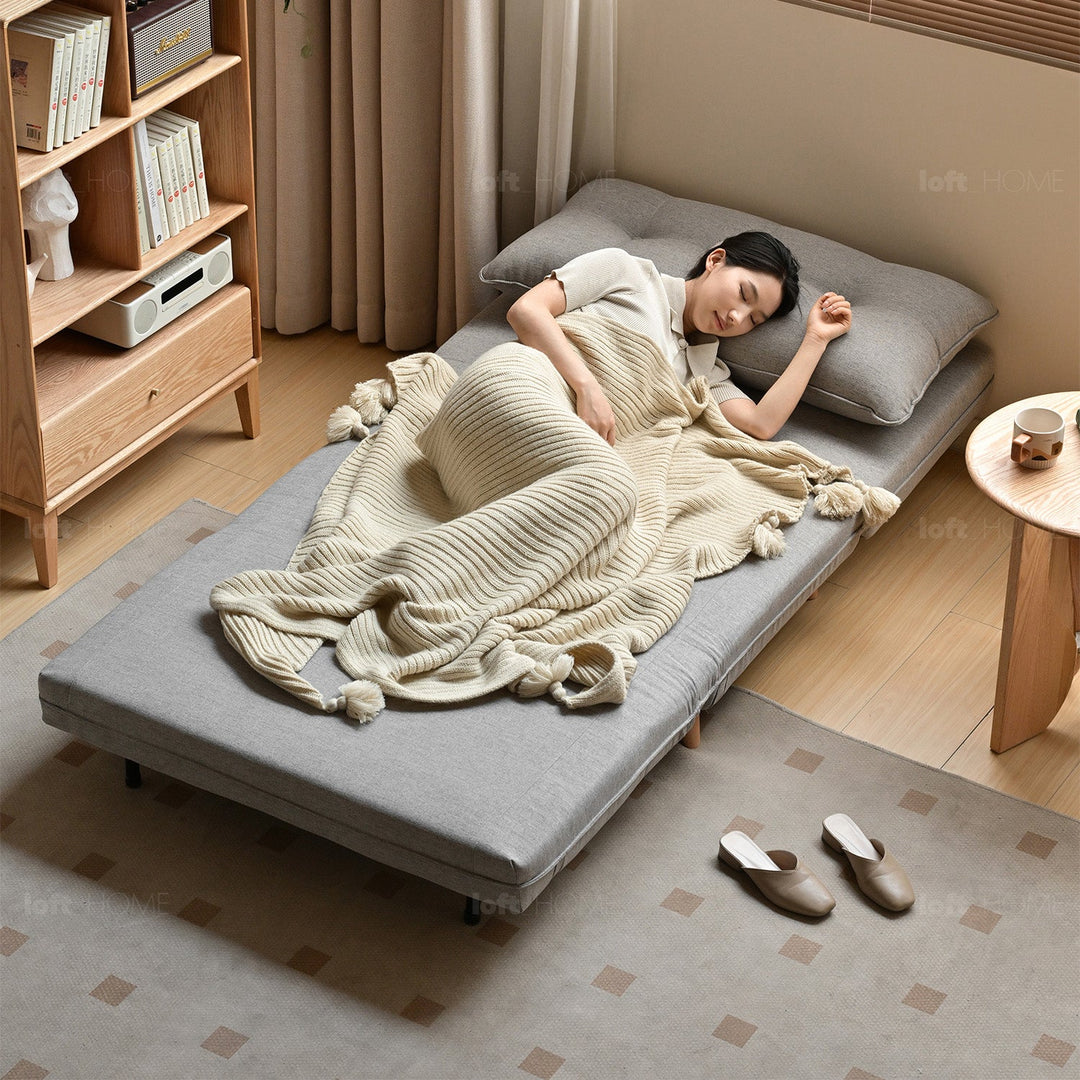 Modern Mixed Weave Fabric 1 Seater Sofa Bed AERO