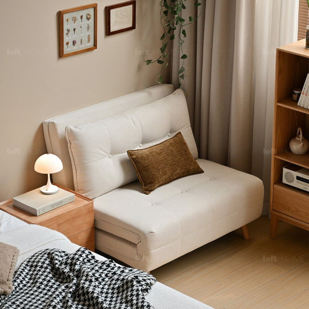 Modern Mixed Weave Fabric 1 Seater Sofa Bed AERO