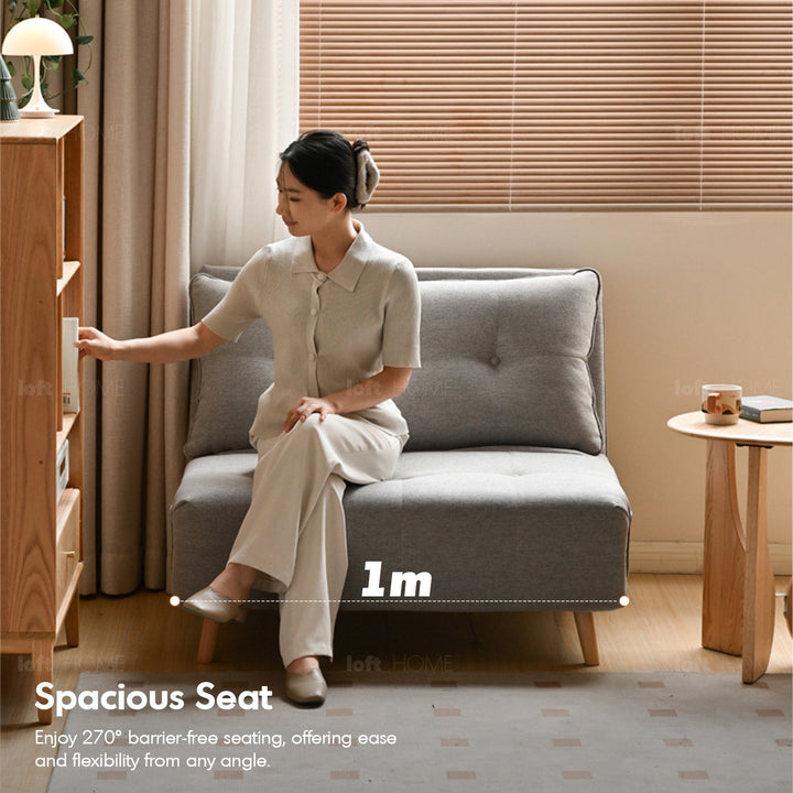 Modern Mixed Weave Fabric 1 Seater Sofa Bed AERO