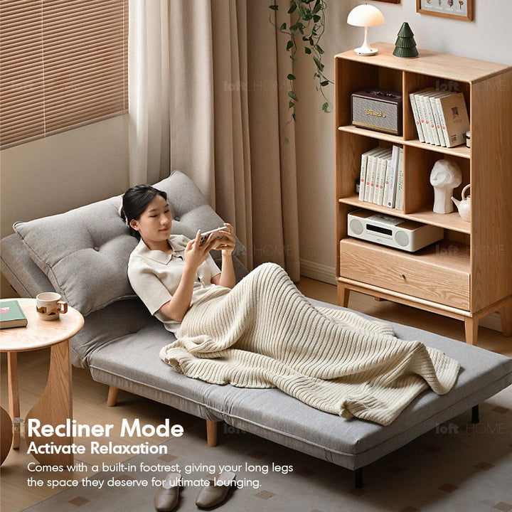 Modern mixed weave fabric 1 seater sofa bed aero with context.