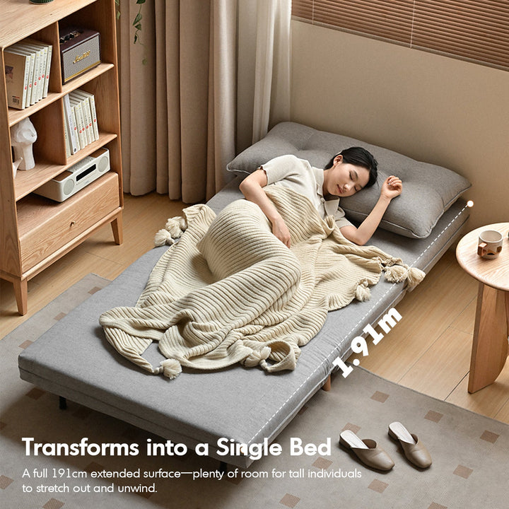 Modern Mixed Weave Fabric 1 Seater Sofa Bed AERO