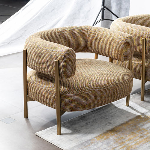 Industrial Mixed Weave Fabric 1 Seater Sofa CINI Good to Know Preview-1