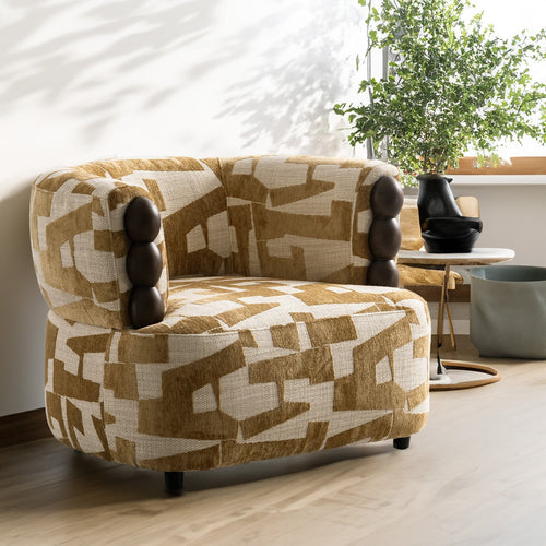 Modern Mixed Weave Fabric 1 Seater Sofa PUFF Good to Know Preview-1