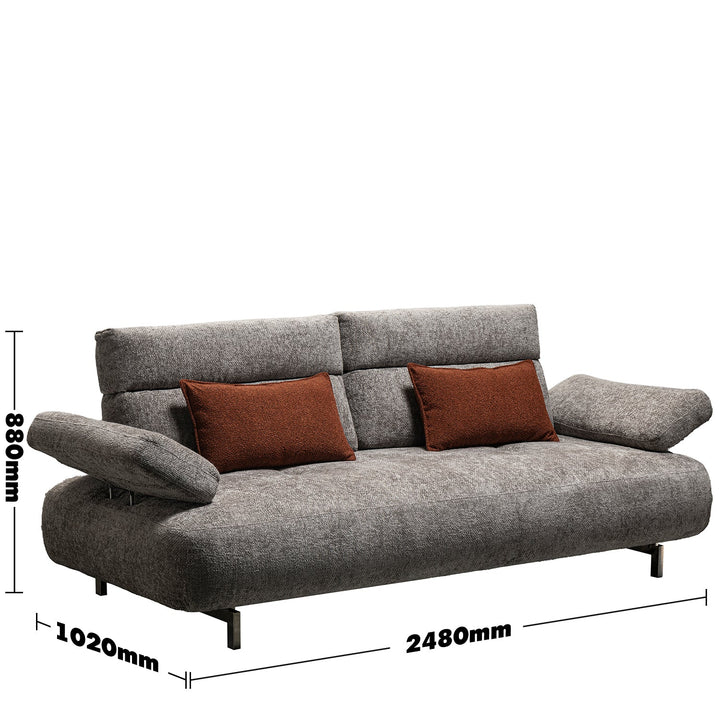 Modern Mixed Weave Fabric 3 Seater Sofa FLIP