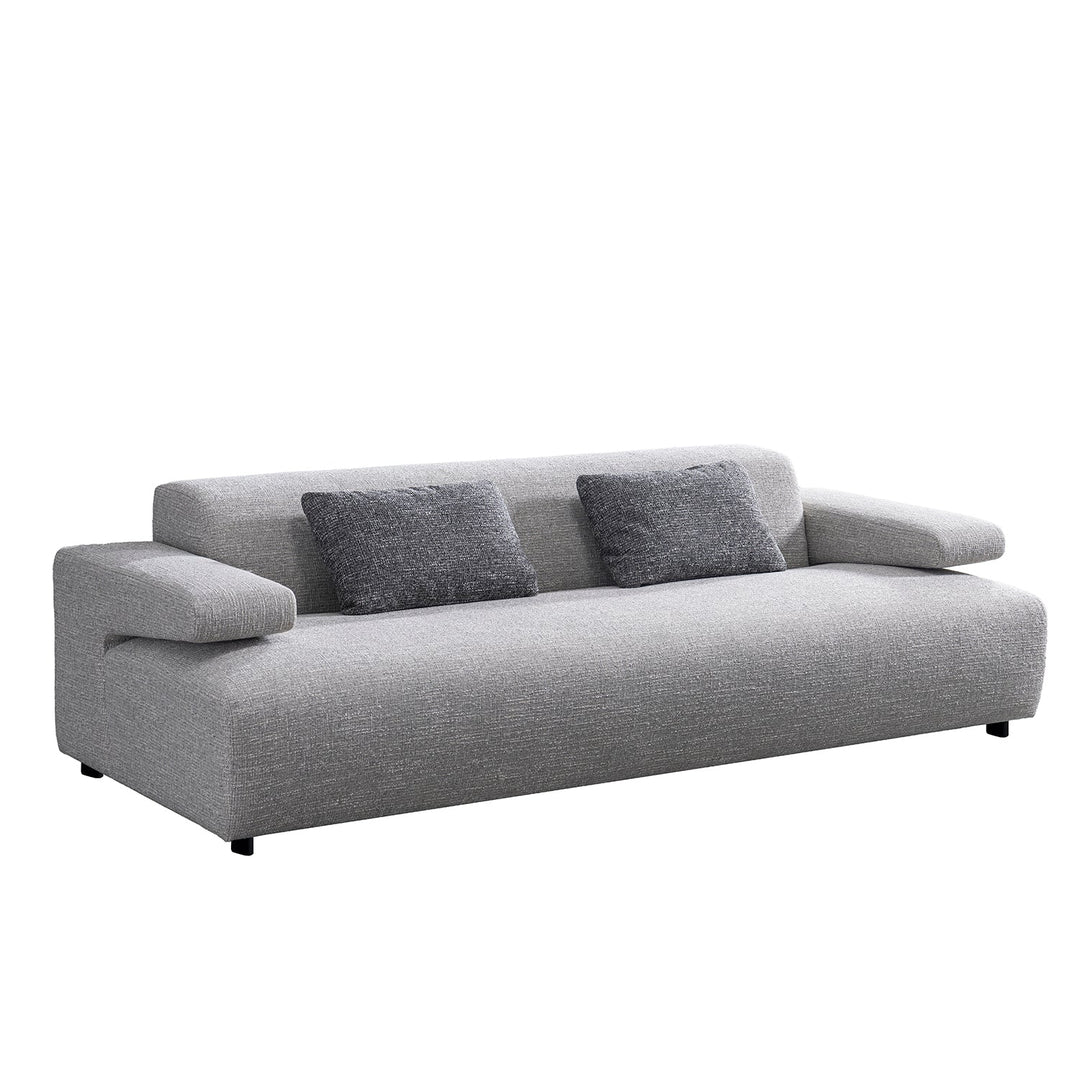 Modern mixed weave fabric 3 seater sofa toro with context.