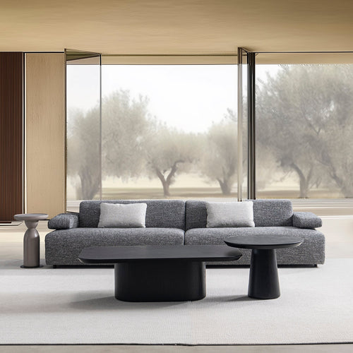Minimalist Mixed Weave Fabric 4 Seater Sofa TORO Good to Know Preview-1