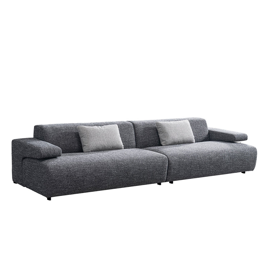 Modern mixed weave fabric 4 seater sofa toro with context.