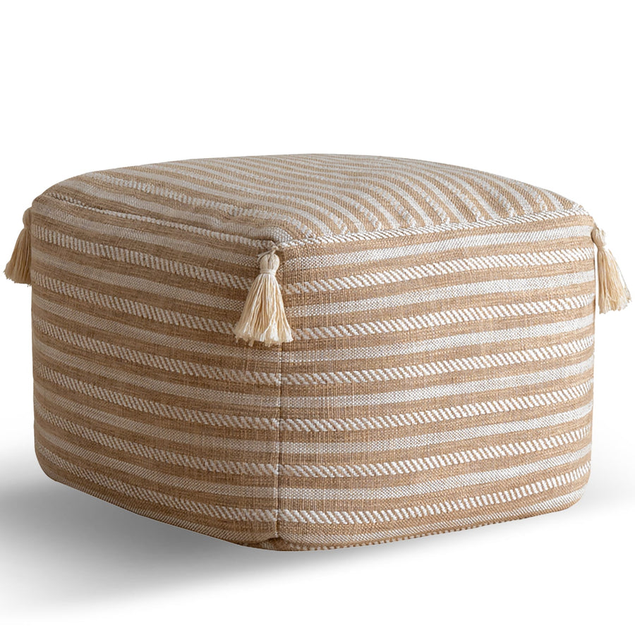Modern Mixed Weave Fabric Ottoman BEANIE