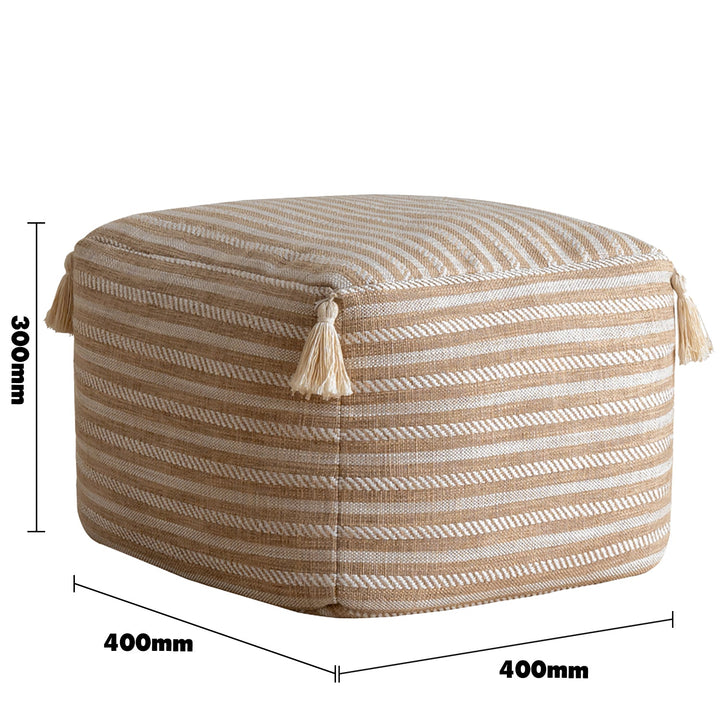 Modern Mixed Weave Fabric Ottoman BEANIE