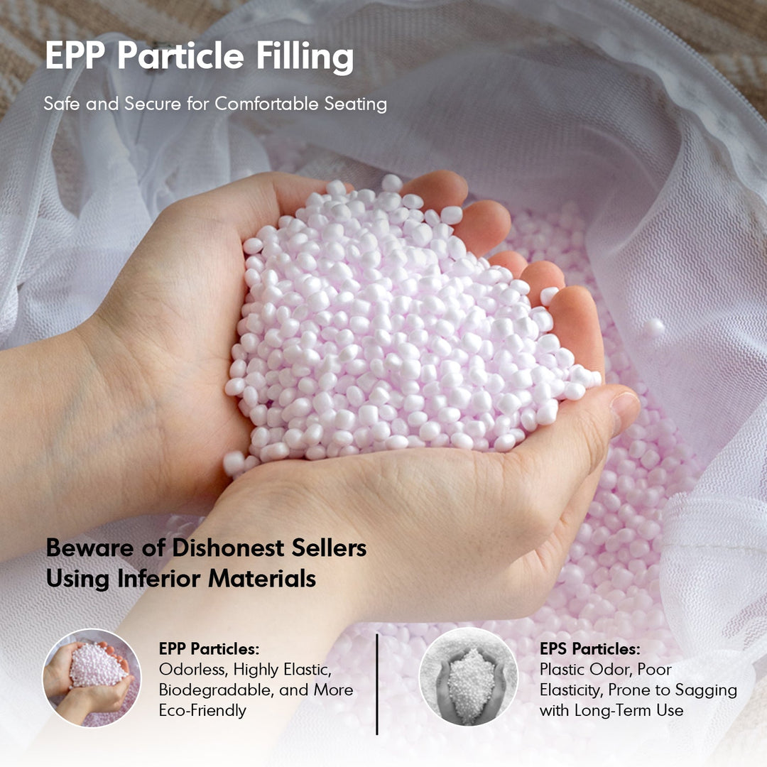 Modern Mixed Weave Fabric Ottoman BEANIE