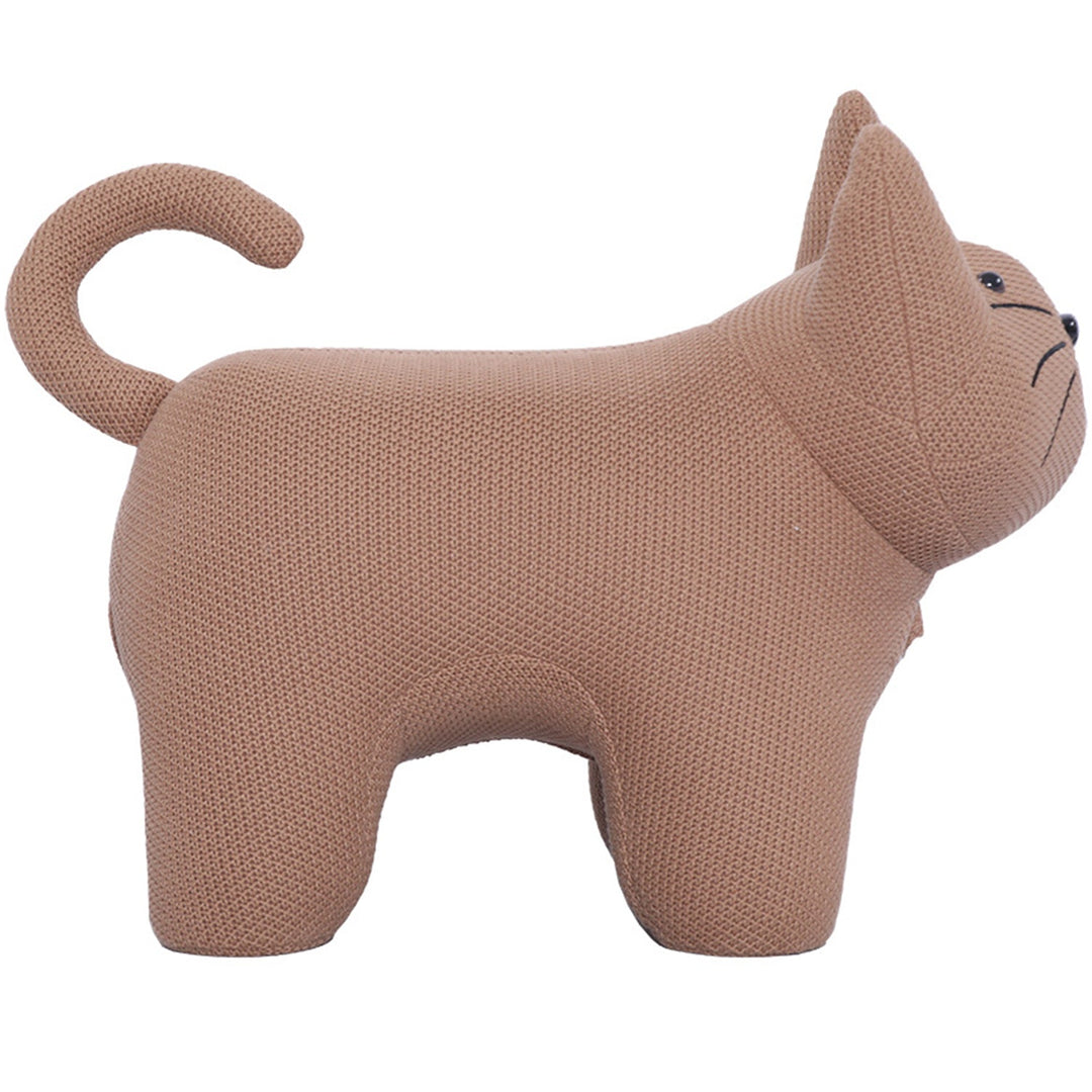 Contemporary Mixed Weave Fabric Ottoman Decoration CAT