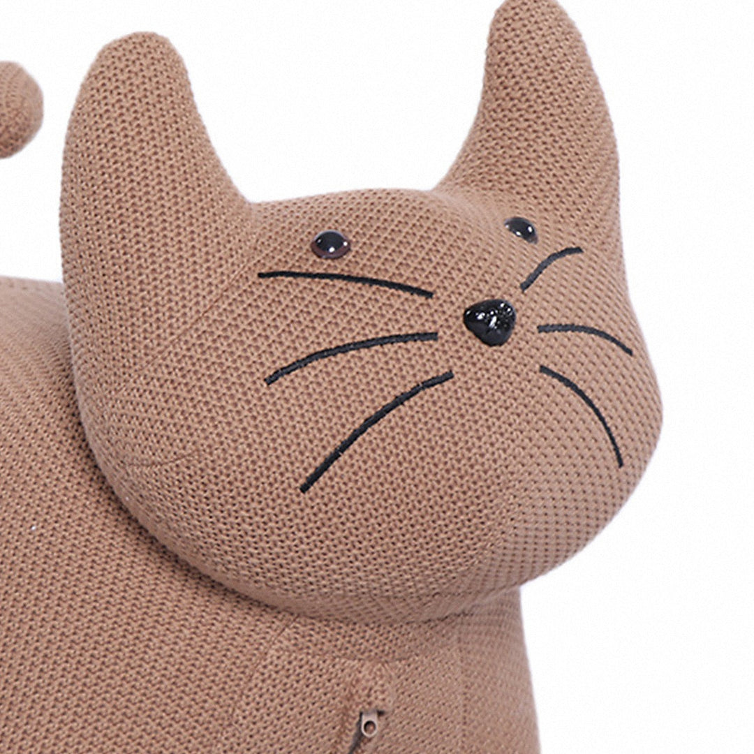 Contemporary Mixed Weave Fabric Ottoman Decoration CAT