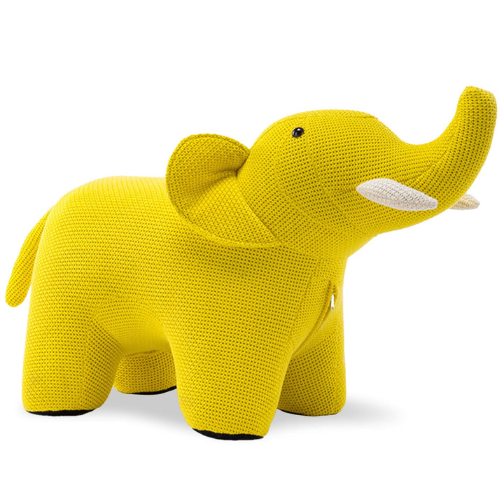 Contemporary Mixed Weave Fabric Ottoman Decoration ELEPHANT