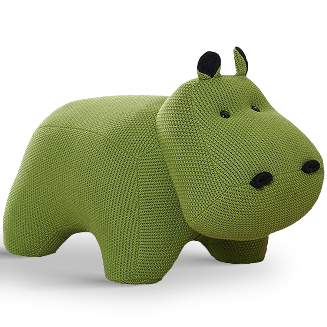 Contemporary Mixed Weave Fabric Ottoman Decoration HIPPO