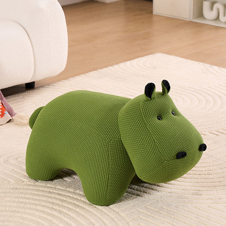 Contemporary Mixed Weave Fabric Ottoman Decoration HIPPO