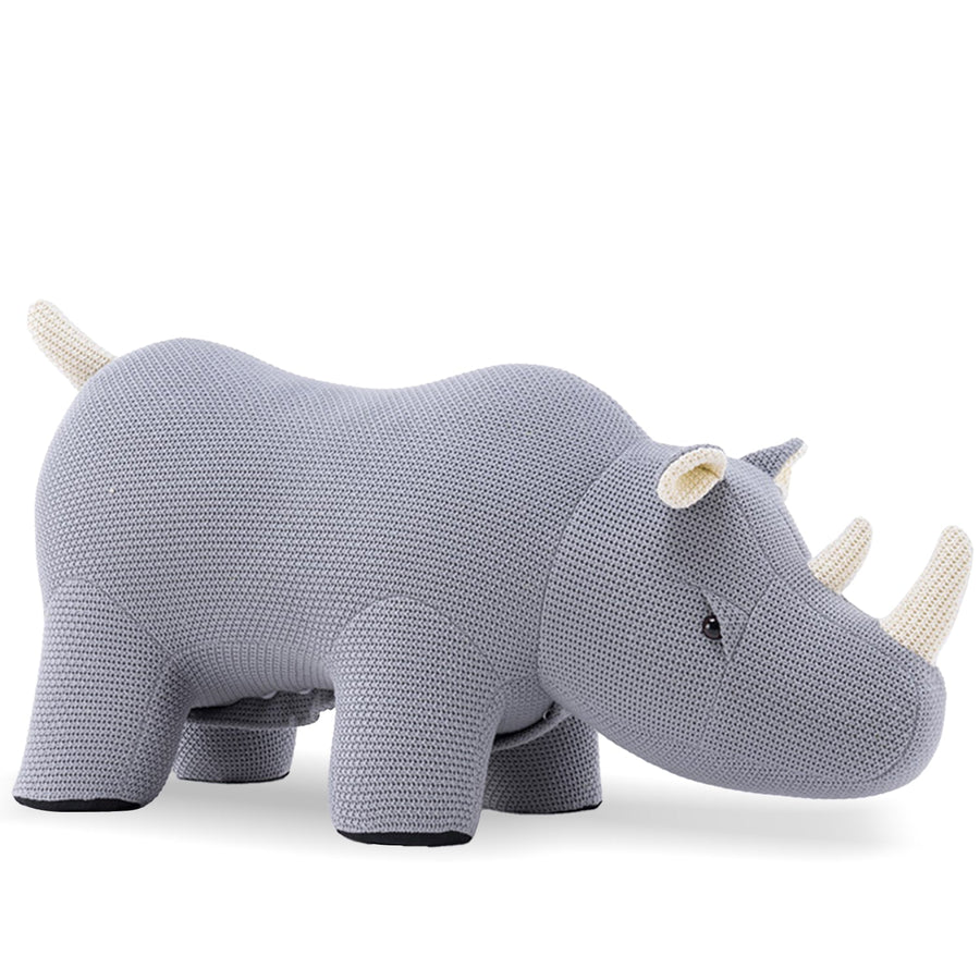 Contemporary Mixed Weave Fabric Ottoman Decoration RHINO