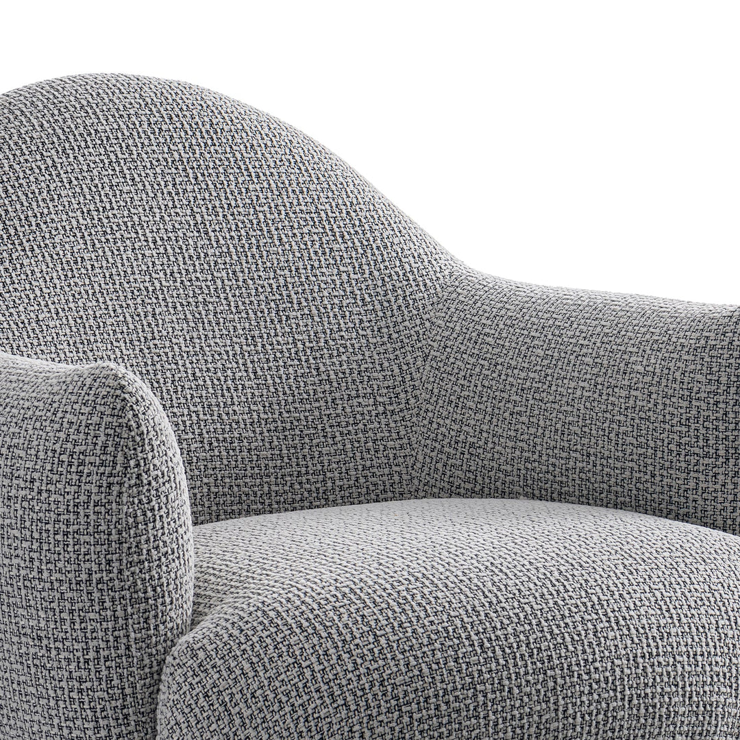 Modern mixed weave revolving 1 seater sofa twigg with context.