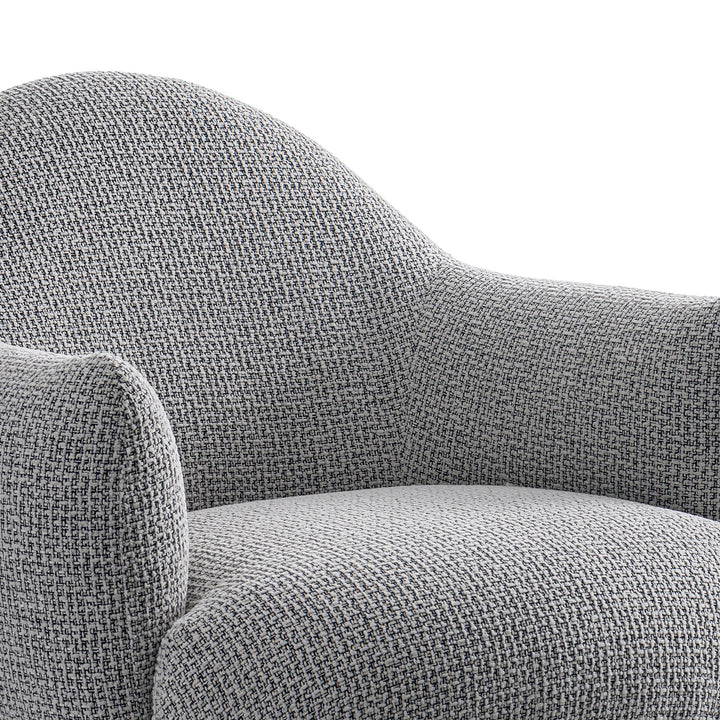 Modern mixed weave revolving 1 seater sofa twigg with context.