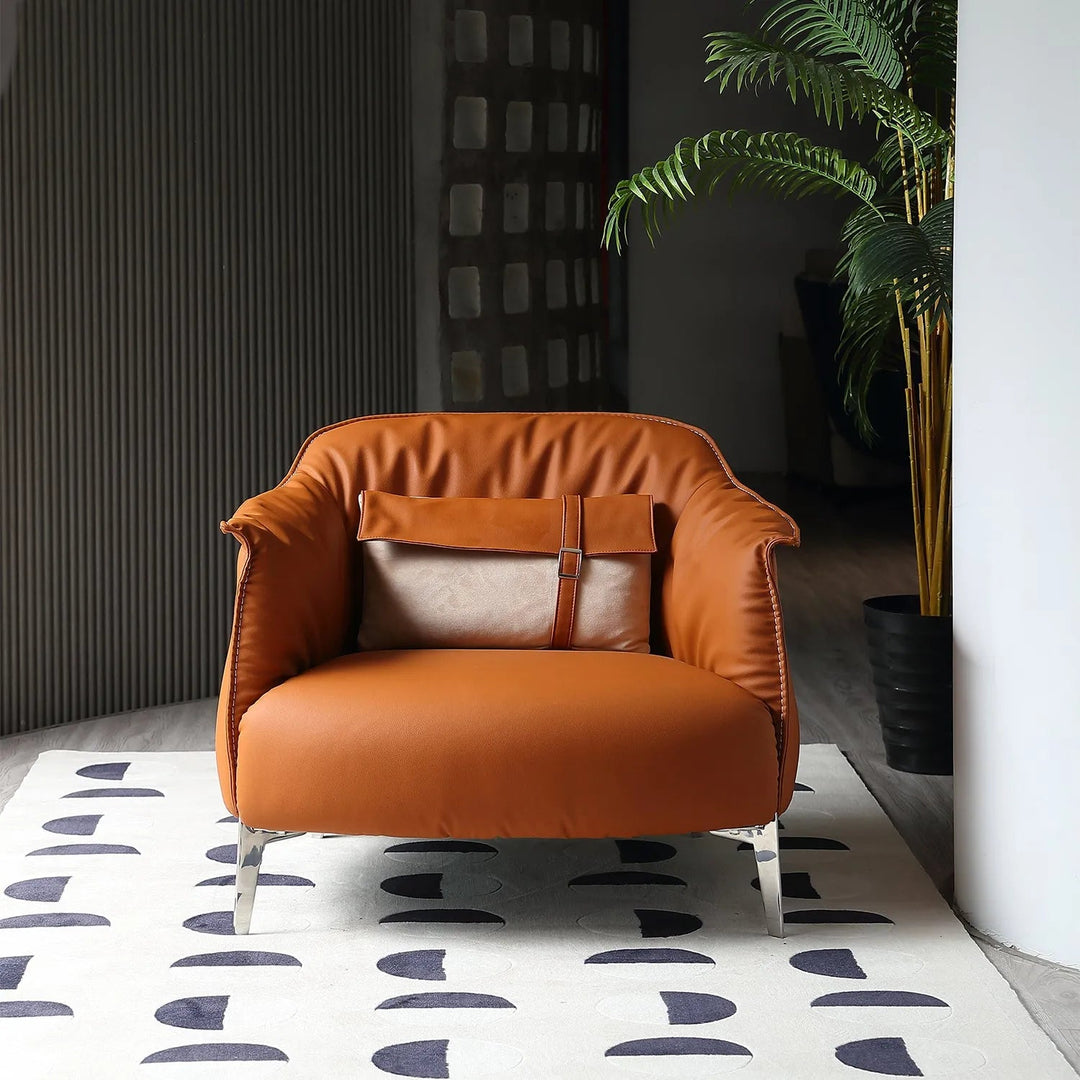 Modern PU Leather 1 Seater Sofa LEAN