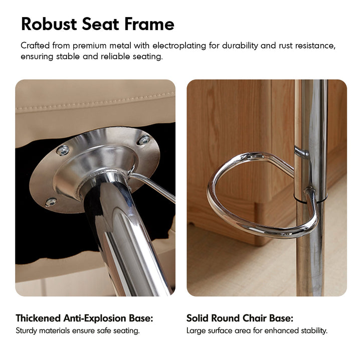 Modern PU Leather Height Adjustable Revolving Bar Chair SPIN