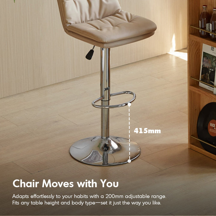 Modern PU Leather Height Adjustable Revolving Bar Chair SPIN
