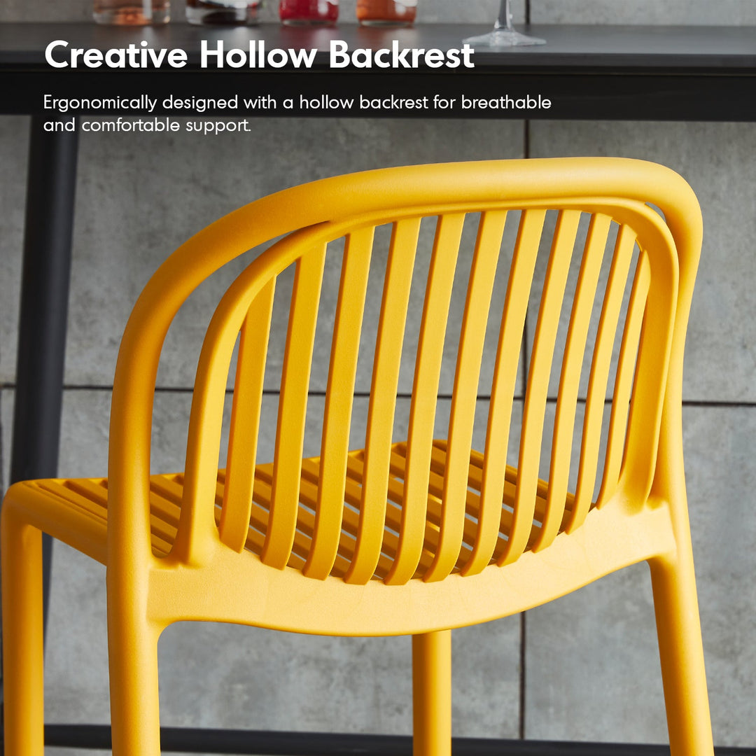 Contemporary Plastic Stackable Bar Chair FLARE